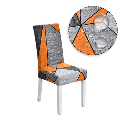 Veekindlast riidest tooli kate Mitmevärviline söögitooli kate Elastne pehme odav tooli libisemiskate istmeümbris koduköögi jaoks