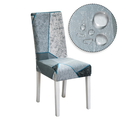 Veekindlast riidest tooli kate Mitmevärviline söögitooli kate Elastne pehme odav tooli libisemiskate istmeümbris koduköögi jaoks