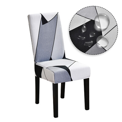 Veekindlast riidest tooli kate Mitmevärviline söögitooli kate Elastne pehme odav tooli libisemiskate istmeümbris koduköögi jaoks