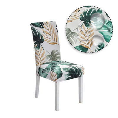 Veekindlast riidest tooli kate Mitmevärviline söögitooli kate Elastne pehme odav tooli libisemiskate istmeümbris koduköögi jaoks