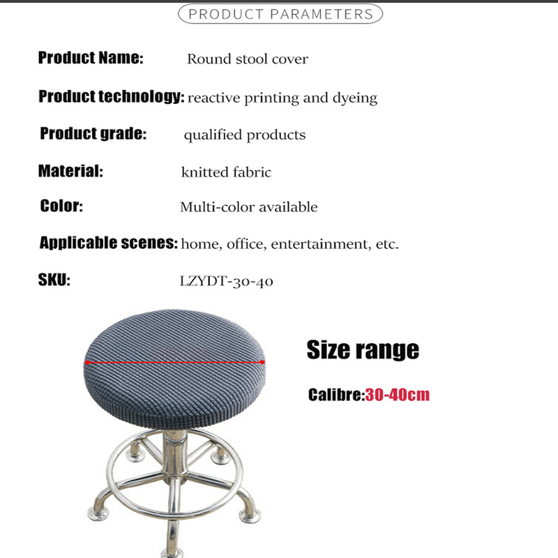 Lz katted ümmargused katted Elastne baaripadja kate pestav padja kate 30-40 cm toolile