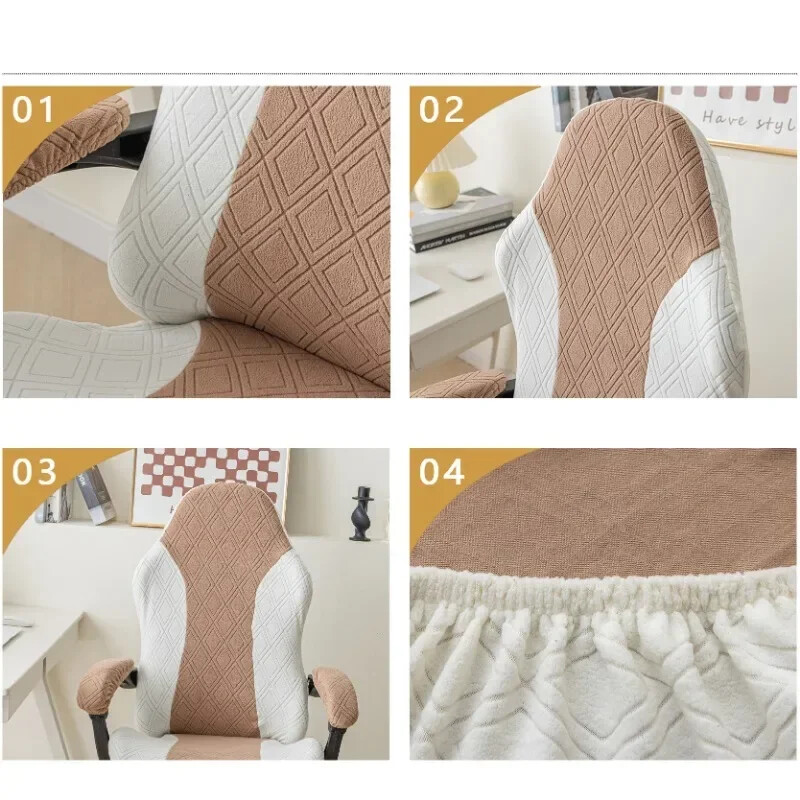 Dual Patchwork värviline mängutooli katte kate Universaalne arvutimäng kontoriistme seljatugi käetugi elastne kate tolmukindel