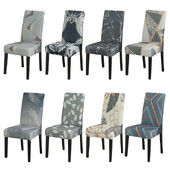 Trükitud veniv tooli kate söögitoa jaoks Kontori banketi kööki hotelli tooli kaitsme elastne eemaldatav määrdumisevastane istmekate