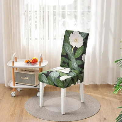 Trükitud veniv tooli kate söögitoa jaoks Kontori banketi kööki hotelli tooli kaitsme elastne eemaldatav määrdumisevastane istmekate