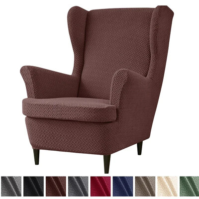 Stretch κάλυμμα καρέκλας φτερού Jacquard Καλύμματα καναπέ με πλάτη φτερού Ελαστικό κάλυμμα πολυθρόνας Spandex με προστατευτικό επίπλων με κάλυμμα μαξιλαριού