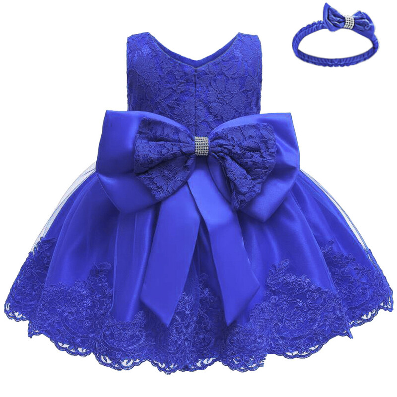 Piiriülene väliskaubandus üheaastane kleit seelik beebitüdrukutele pits-lillega lint Printsessi kleidi vibu tarvikute komplekt