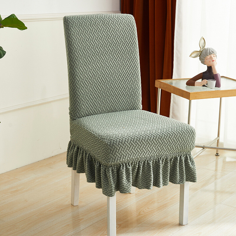 Elastsed toolikatted söögitoa jaoks, paksendatud žakaarvärvi istme varrukad, pehmed toolikaitsed hotelli bankettide jaoks Kodumööbel, katted