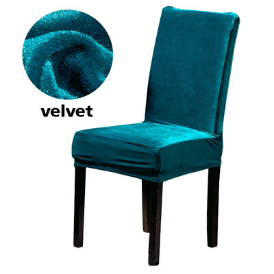 Κάλυμμα καρέκλας τραπεζαρίας Velvet Soft Stretch Slipcovers Κάλυμμα καθίσματος για Wedding Hotel Κουζίνα Δείπνο Σαλόνι Αφαιρούμενο