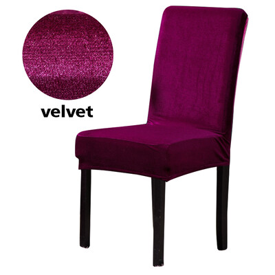 Κάλυμμα καρέκλας τραπεζαρίας Velvet Soft Stretch Slipcovers Κάλυμμα καθίσματος για Wedding Hotel Κουζίνα Δείπνο Σαλόνι Αφαιρούμενο