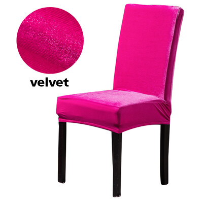 Κάλυμμα καρέκλας τραπεζαρίας Velvet Soft Stretch Slipcovers Κάλυμμα καθίσματος για Wedding Hotel Κουζίνα Δείπνο Σαλόνι Αφαιρούμενο