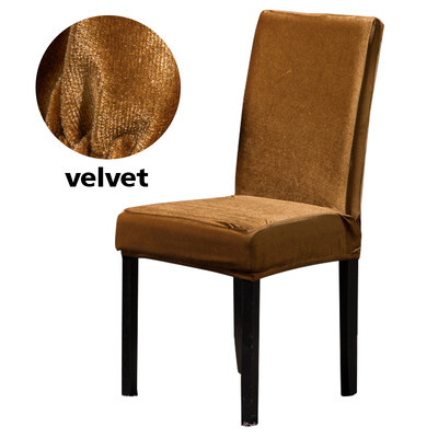 Κάλυμμα καρέκλας τραπεζαρίας Velvet Soft Stretch Slipcovers Κάλυμμα καθίσματος για Wedding Hotel Κουζίνα Δείπνο Σαλόνι Αφαιρούμενο