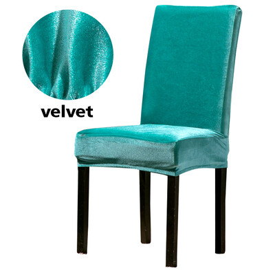 Κάλυμμα καρέκλας τραπεζαρίας Velvet Soft Stretch Slipcovers Κάλυμμα καθίσματος για Wedding Hotel Κουζίνα Δείπνο Σαλόνι Αφαιρούμενο