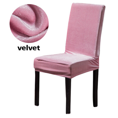 Κάλυμμα καρέκλας τραπεζαρίας Velvet Soft Stretch Slipcovers Κάλυμμα καθίσματος για Wedding Hotel Κουζίνα Δείπνο Σαλόνι Αφαιρούμενο