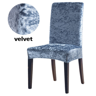 Κάλυμμα καρέκλας τραπεζαρίας Velvet Soft Stretch Slipcovers Κάλυμμα καθίσματος για Wedding Hotel Κουζίνα Δείπνο Σαλόνι Αφαιρούμενο