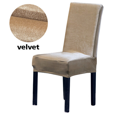 Κάλυμμα καρέκλας τραπεζαρίας Velvet Soft Stretch Slipcovers Κάλυμμα καθίσματος για Wedding Hotel Κουζίνα Δείπνο Σαλόνι Αφαιρούμενο