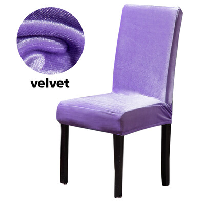 Κάλυμμα καρέκλας τραπεζαρίας Velvet Soft Stretch Slipcovers Κάλυμμα καθίσματος για Wedding Hotel Κουζίνα Δείπνο Σαλόνι Αφαιρούμενο