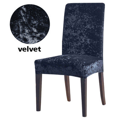 Κάλυμμα καρέκλας τραπεζαρίας Velvet Soft Stretch Slipcovers Κάλυμμα καθίσματος για Wedding Hotel Κουζίνα Δείπνο Σαλόνι Αφαιρούμενο