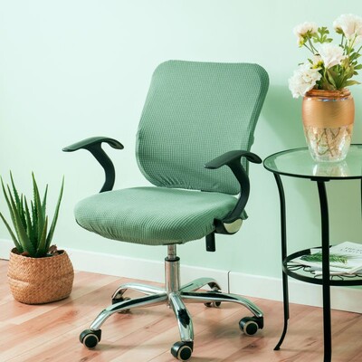 Αδιάβροχο κάλυμμα καρέκλας γραφείου Συμπαγές κάλυμμα καρέκλας υπολογιστή Spandex Stretch θήκη καθίσματος πολυθρόνας 2 τεμάχια Αφαιρούμενη και πλενόμενη