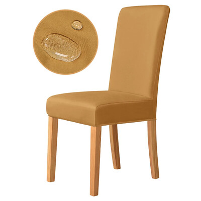 Αδιάβροχο υφασμάτινο κάλυμμα καρέκλας Spandex ελαστικό μαλακό κάλυμμα καρέκλας Φτηνή θήκη καθίσματος για κουζίνα γραφείου Τραπεζαρία Αφαιρούμενη