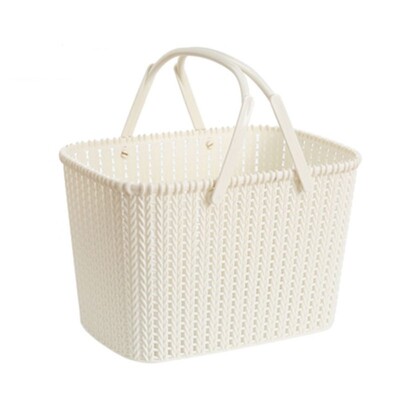 Φορητό με λαβή Καλάθι μπάνιου Στοιβαζόμενο καλάθι αποστράγγισης με κοίλο κύκλωμα μεγάλης χωρητικότητας Organizer καλλωπισμού Μπάνιο