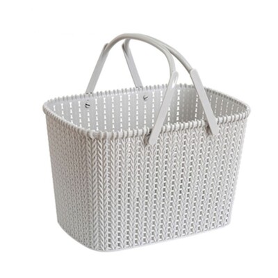 Φορητό με λαβή Καλάθι μπάνιου Στοιβαζόμενο καλάθι αποστράγγισης με κοίλο κύκλωμα μεγάλης χωρητικότητας Organizer καλλωπισμού Μπάνιο