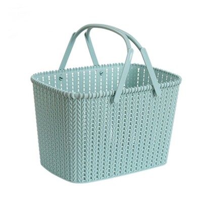 Φορητό με λαβή Καλάθι μπάνιου Στοιβαζόμενο καλάθι αποστράγγισης με κοίλο κύκλωμα μεγάλης χωρητικότητας Organizer καλλωπισμού Μπάνιο