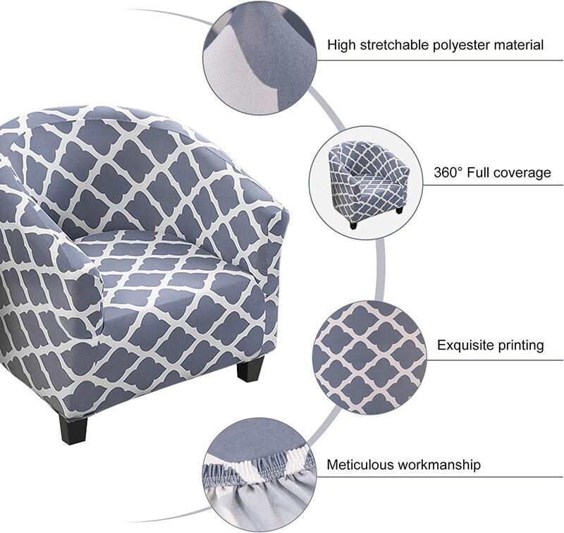 Club Chair Slip Cover vanni tooli katted tugitoolidele, kõrge venivusega tugitooli kate, elutoa mööblikaitse
