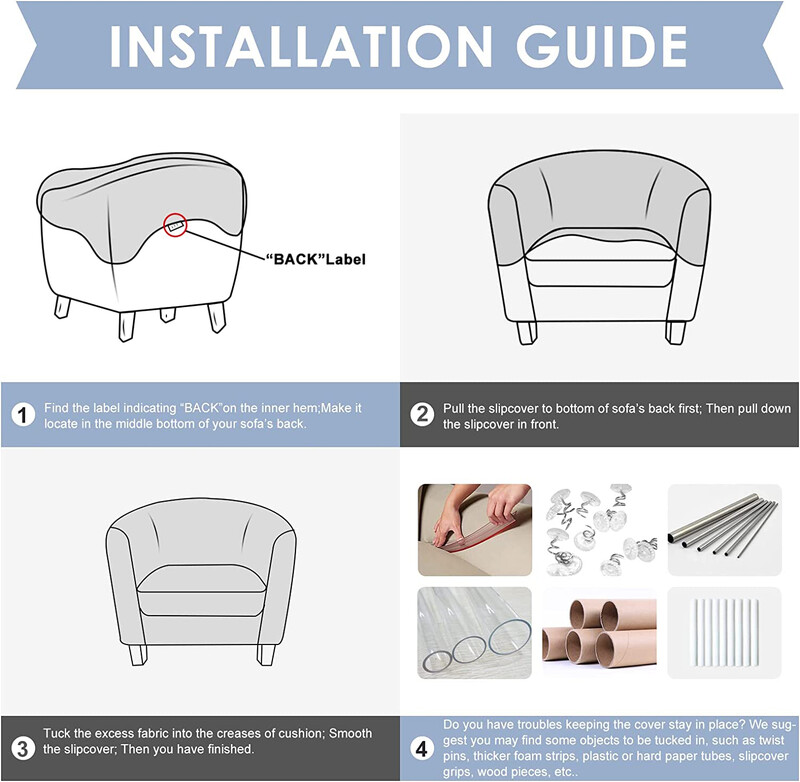 Club Chair Slip Cover vanni tooli katted tugitoolidele, kõrge venivusega tugitooli kate, elutoa mööblikaitse