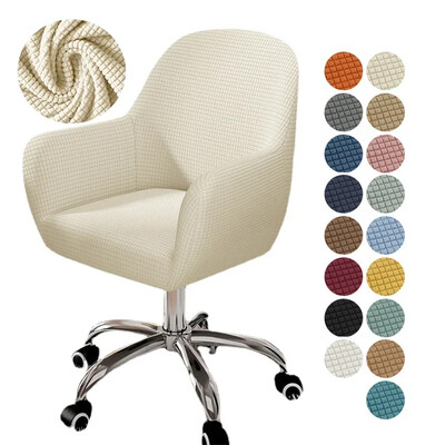 Elastinis aukštų rankų kėdės užvalkalas Polar Fleece Stretch biuro kėdės užvalkalas Elastingi sėdynės apsaugos užvalkalai svetainei Nuimami
