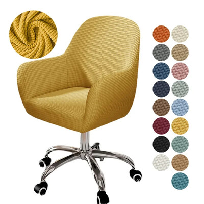 Elastinis aukštų rankų kėdės užvalkalas Polar Fleece Stretch biuro kėdės užvalkalas Elastingi sėdynės apsaugos užvalkalai svetainei Nuimami