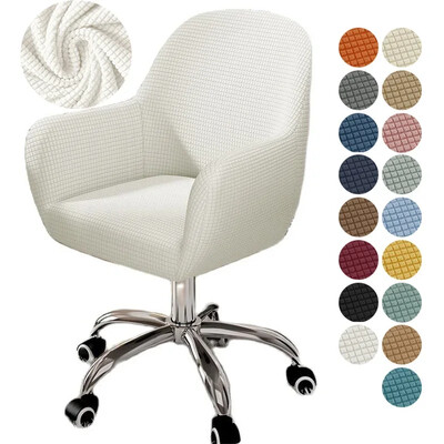 Elastinis aukštų rankų kėdės užvalkalas Polar Fleece Stretch biuro kėdės užvalkalas Elastingi sėdynės apsaugos užvalkalai svetainei Nuimami