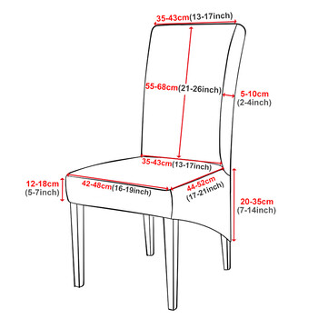 LELLEN 1PC Кадифена калъфка за столове за трапезария Еластични супер меки калъфки за столове Плътен цвят XL размер Калъфи за столове с висока облегалка за сватба