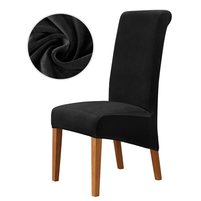 LELLEN 1vnt Velvet valgomojo kėdės užvalkalai Elastingi Super Minkšti kėdžių užvalkalai Aukšta Nugara Vienspalviai XL Dydžio Kėdžių Užvalkalai Vestuvėms