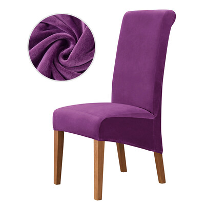 LELLEN 1vnt Velvet valgomojo kėdės užvalkalai Elastingi Super Minkšti kėdžių užvalkalai Aukšta Nugara Vienspalviai XL Dydžio Kėdžių Užvalkalai Vestuvėms