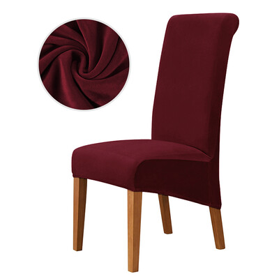 LELLEN 1vnt Velvet valgomojo kėdės užvalkalai Elastingi Super Minkšti kėdžių užvalkalai Aukšta Nugara Vienspalviai XL Dydžio Kėdžių Užvalkalai Vestuvėms