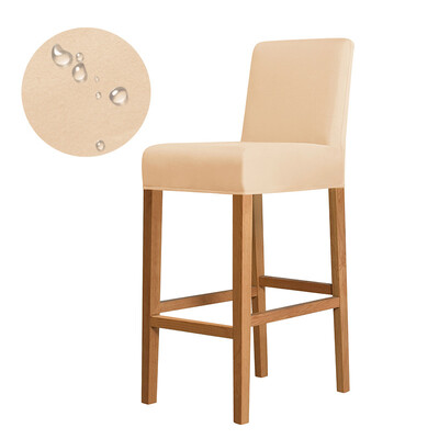 Обикновен едноцветен клубен въртящ се калъф за стол Еластичен плат Малък размер Къс калъф за задна седалка Бар табуретка Домашен декор Не 100% водоустойчив