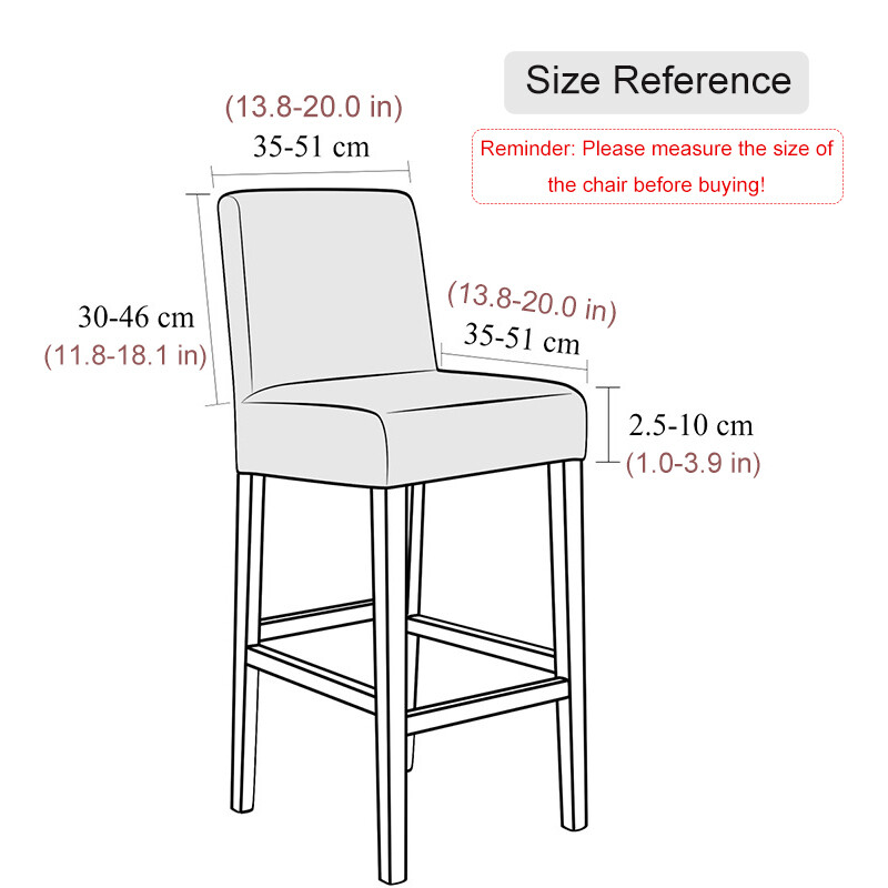 Обикновен едноцветен клубен въртящ се калъф за стол Еластичен плат Малък размер Къс калъф за задна седалка Бар табуретка Домашен декор Не 100% водоустойчив