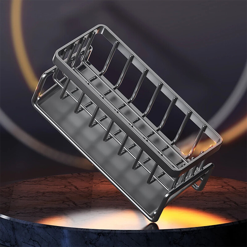 Σχάρα αποστράγγισης νεροχύτη κουζίνας από ανοξείδωτο χάλυβα Θήκη βρύσης Σφουγγάρι Αποθήκευση Σαπουνιού Αποστράγγιση Πετσέτα Ράφι Ατζέντα Αξεσουάρ κουζίνας