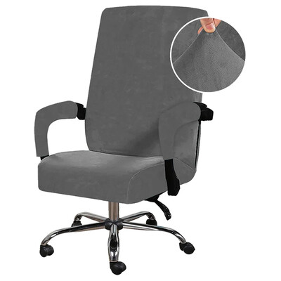 Pehme sametist kontoritugitooli kate Stretch Mugav arvutitooli kate Paksendatud pöörlev tooliümbris Pestavad käetugede katted