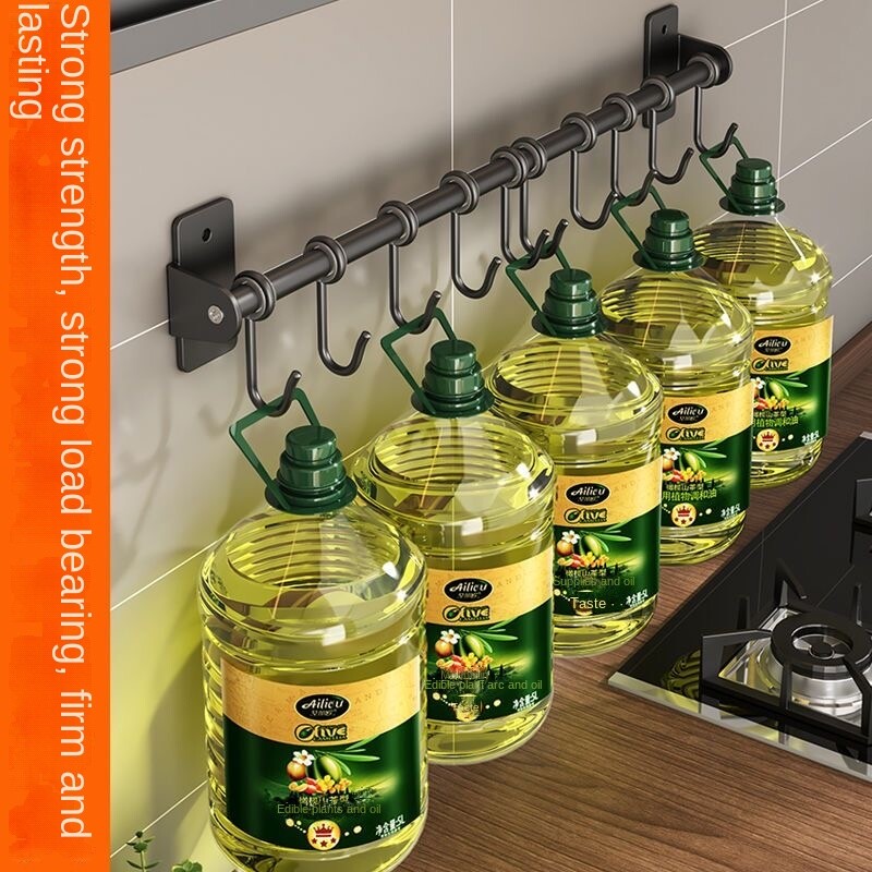 Σχάρες σκευών κουζίνας Κατσαρόλες και τηγάνια Κρεμαστό ράφι τοίχου Επιτοίχιο καπάκι από ανοξείδωτο χάλυβα Κρεμάστρα μαγειρικών σκευών Συρόμενοι γάντζοι για κουτάλι