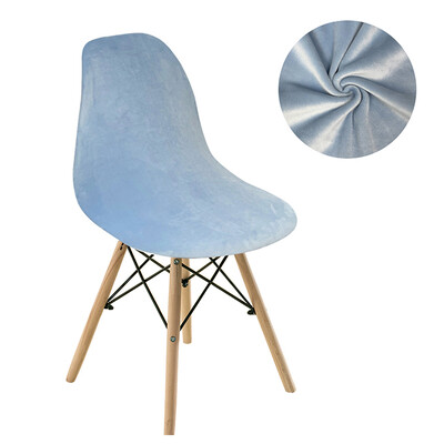 Едноцветен калъф за бар стол от кадифена тъкан, миещ се свалящ се калъф за седалка Без рамки Калъфи за столове за банкет, домашен хотел, 1 БР.