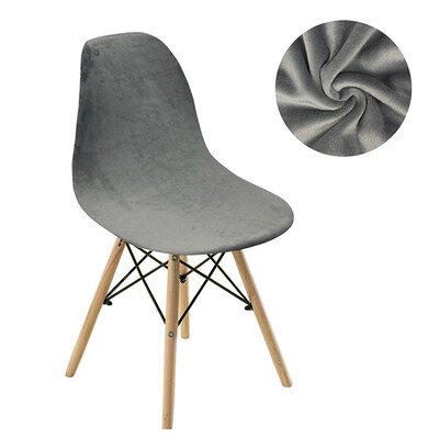 Едноцветен калъф за бар стол от кадифена тъкан, миещ се свалящ се калъф за седалка Без рамки Калъфи за столове за банкет, домашен хотел, 1 БР.