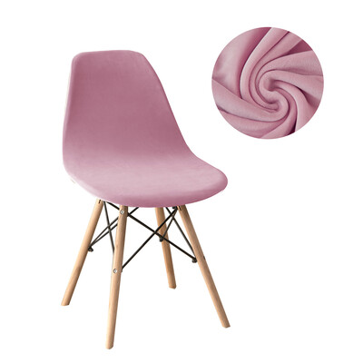 Едноцветен калъф за бар стол от кадифена тъкан, миещ се свалящ се калъф за седалка Без рамки Калъфи за столове за банкет, домашен хотел, 1 БР.