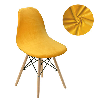 Едноцветен калъф за бар стол от кадифена тъкан, миещ се свалящ се калъф за седалка Без рамки Калъфи за столове за банкет, домашен хотел, 1 БР.