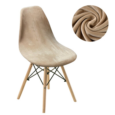 Едноцветен калъф за бар стол от кадифена тъкан, миещ се свалящ се калъф за седалка Без рамки Калъфи за столове за банкет, домашен хотел, 1 БР.