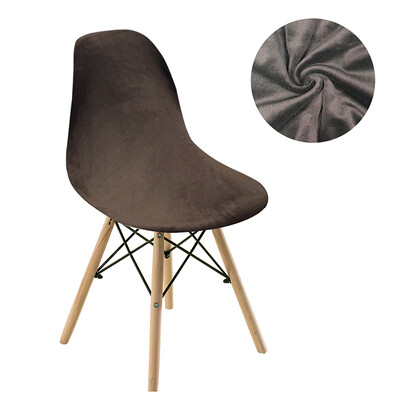 Едноцветен калъф за бар стол от кадифена тъкан, миещ се свалящ се калъф за седалка Без рамки Калъфи за столове за банкет, домашен хотел, 1 БР.