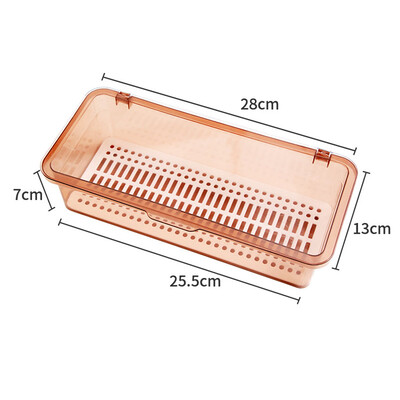 Θήκη δίσκου αποθήκευσης μαχαιροπήρουνων Οργάνωση επιτραπέζιων σκευών Κουτάλι πιρούνι Κουτί αποθήκευσης Πλαστικό δοχείο Σχάρα για μαχαιροπίρουνα με καπάκι και στραγγιστήρι