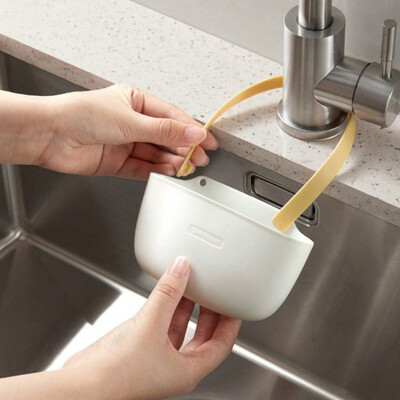 Βρύση νεροχύτη κουζίνας Ράφι αποθήκευσης ράφι κρεμαστό καλάθι αποστράγγισης σαπούνι Σαπούνι ράφι με σφουγγάρι Θήκη μπάνιου Αξεσουάρ κουζίνας