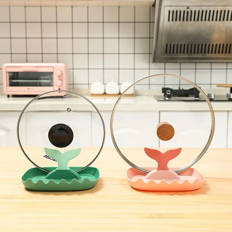 Kokkupandav potikaanega riiul Plastikust lusikahoidja alus Köögiorganisaator kahvli spaatli jaoks.