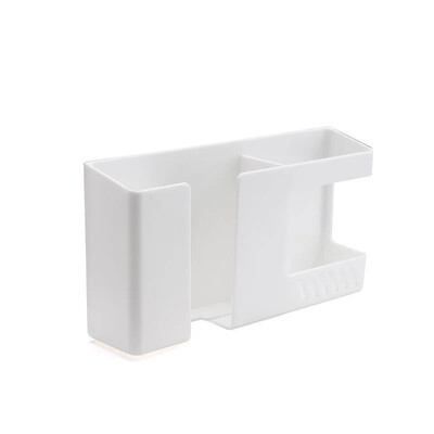 Multifunktsionaalne seinale paigaldatav hoiukarp Puntsivaba mobiiltelefoni kaugjuhtimispuldi hoiustamisriiul Vannitoa seina prahihoidik